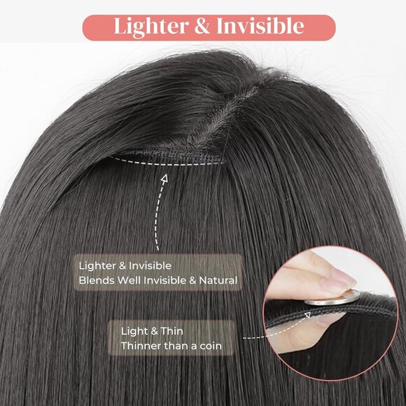 HOT CLIP in hair extensions Dark Blonde with Highlights - Picture 6 of 7